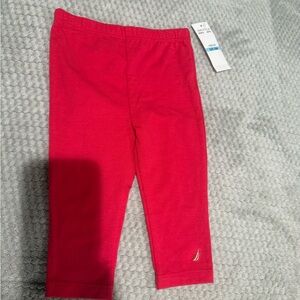 Nautica Kids Raspberry Red Leggings Size 6-9 months. New with tags.